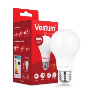 ЛАМПА VESTUM A60 10W 3000K 220V E27