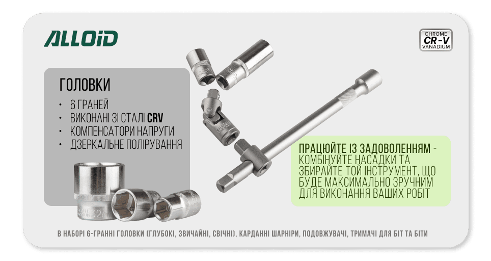 Универсальный набор инструмента Alloid НГ-4218П, 1/4", 3/8" и 1/2", 218 предметов — фото 4