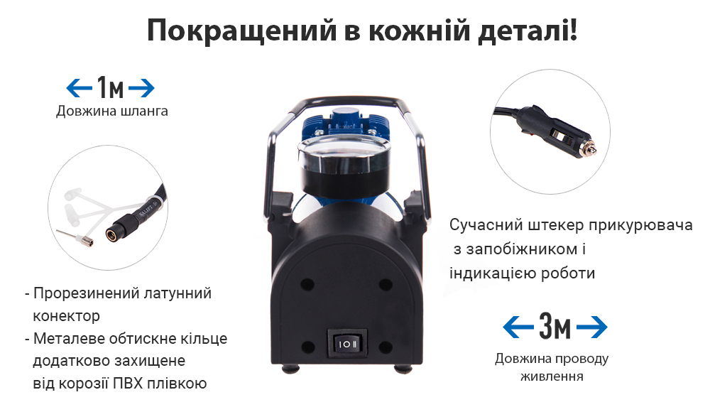 Компрессор ViTOL K-52 с автостопом, 150 psi, 40 л/мин — фото 4