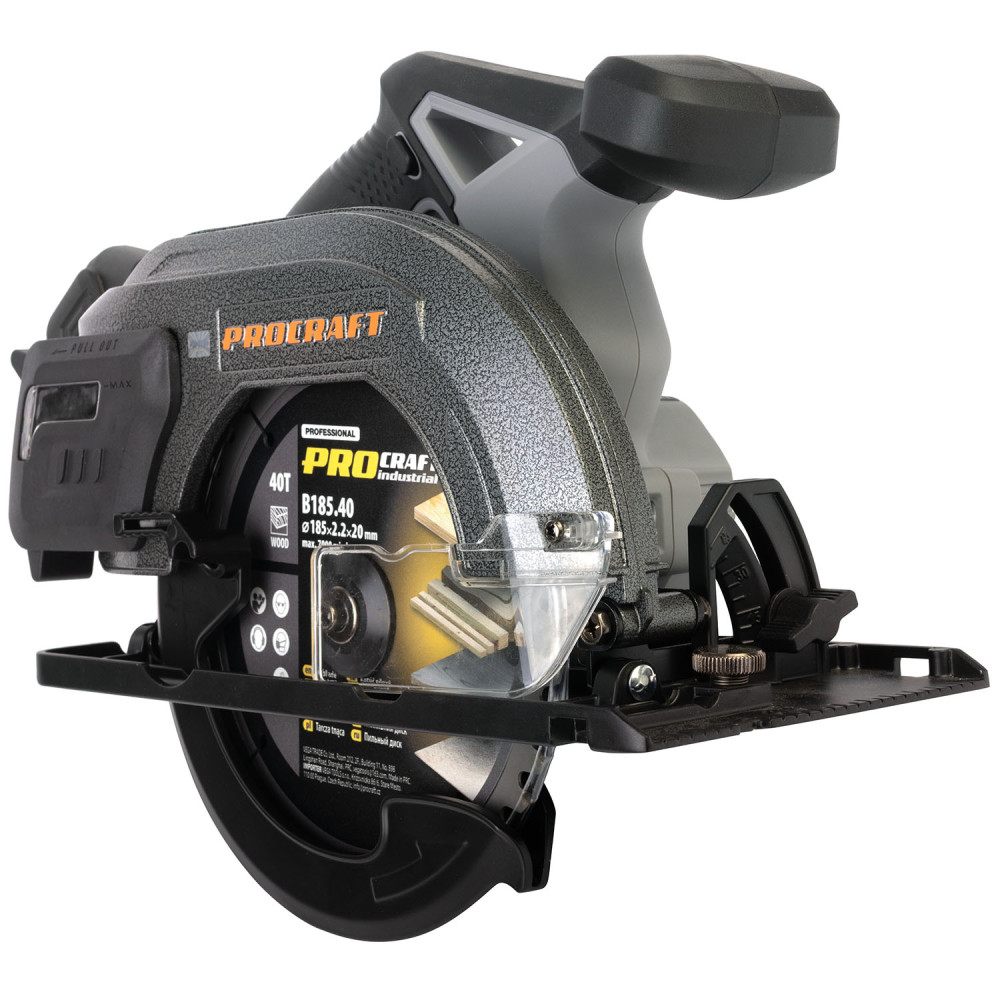 Аккумуляторная циркулярная пила Pro-Craft Industrial CS185A, без аккумулятора и зарядного устройства — фото 4