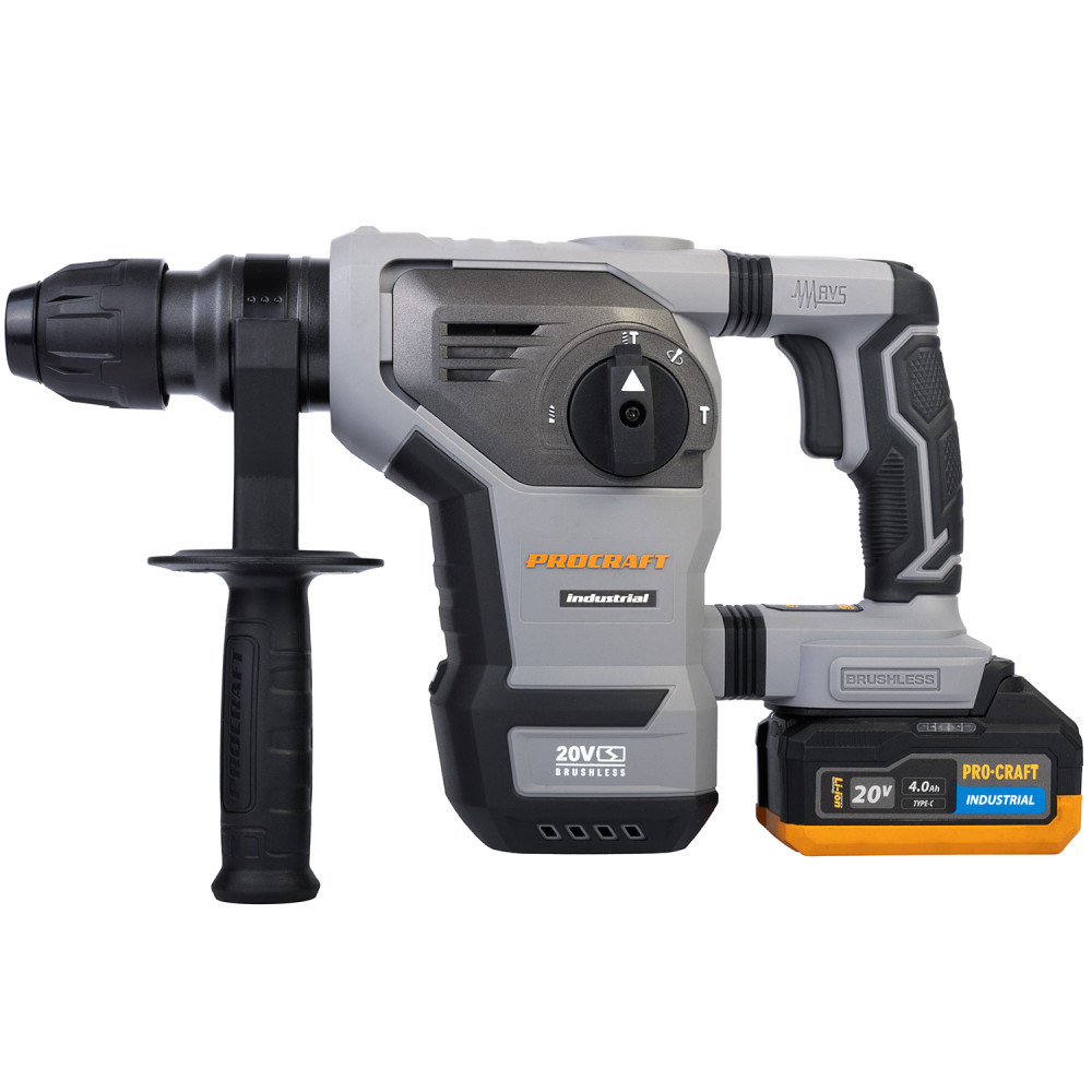 Аккумуляторный перфоратор Pro-Craft Industrial HD20B, без аккумулятора и зарядного устройства — фото 3