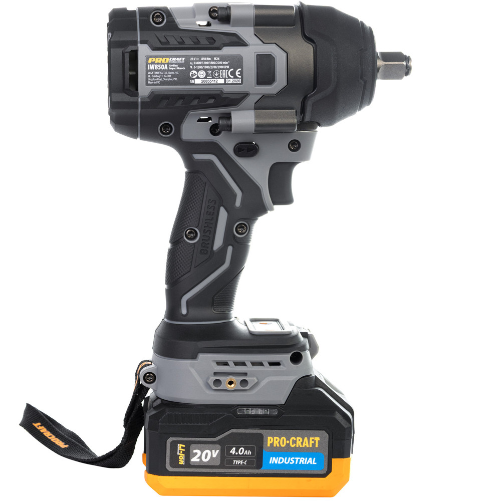 Аккумуляторный гайковёрт Pro-Craft Industrial IW850A, без аккумулятора и зарядного устройства — фото 4