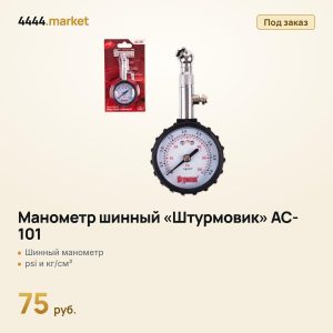 Манометр шинный «Штурмовик» AC-101, до 4,1 кг/см²